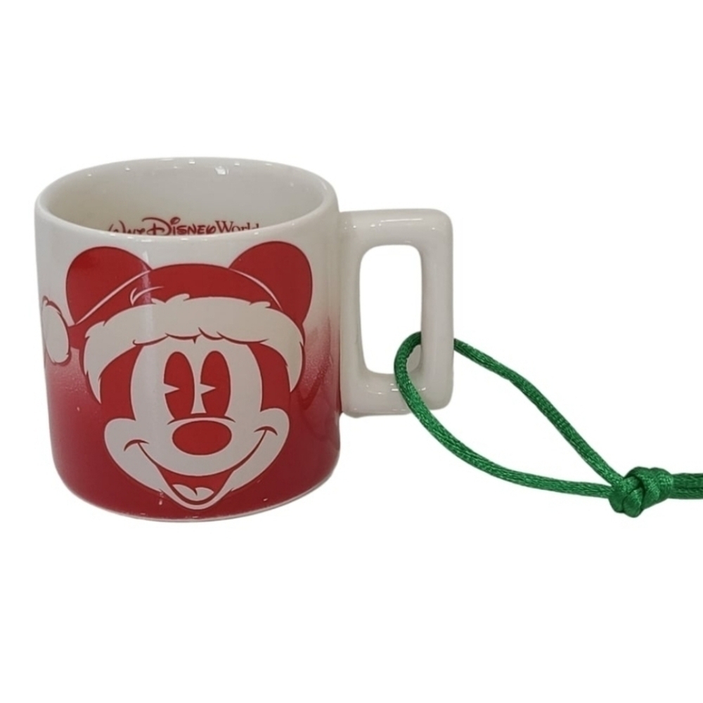 Starbucks Disney Mickey Face Coffee Mug Cup Ornament Red